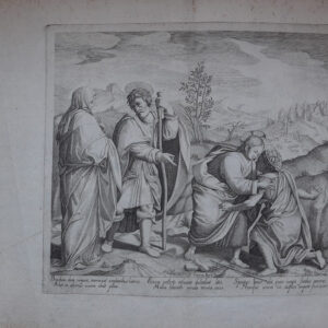 L’INCONTRO TRA IL GIOVANE GESÙ E IL GIOVANE GIOVANNI BATTISTA, dalla serie Vita di San Giovanni Battista edita a Firenze