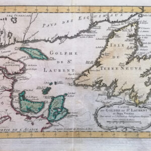 CARTE DU GOLPHE DE ST LAURENT ET PAYS VOISINS