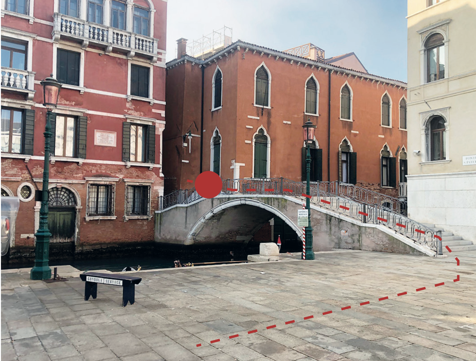 Mappa per accedere Palazzo Pisani Revedin
